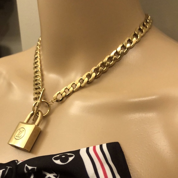 Repurposed Aunthentic Louis Vuitton padlock. Necklace - Picture 3 of 7